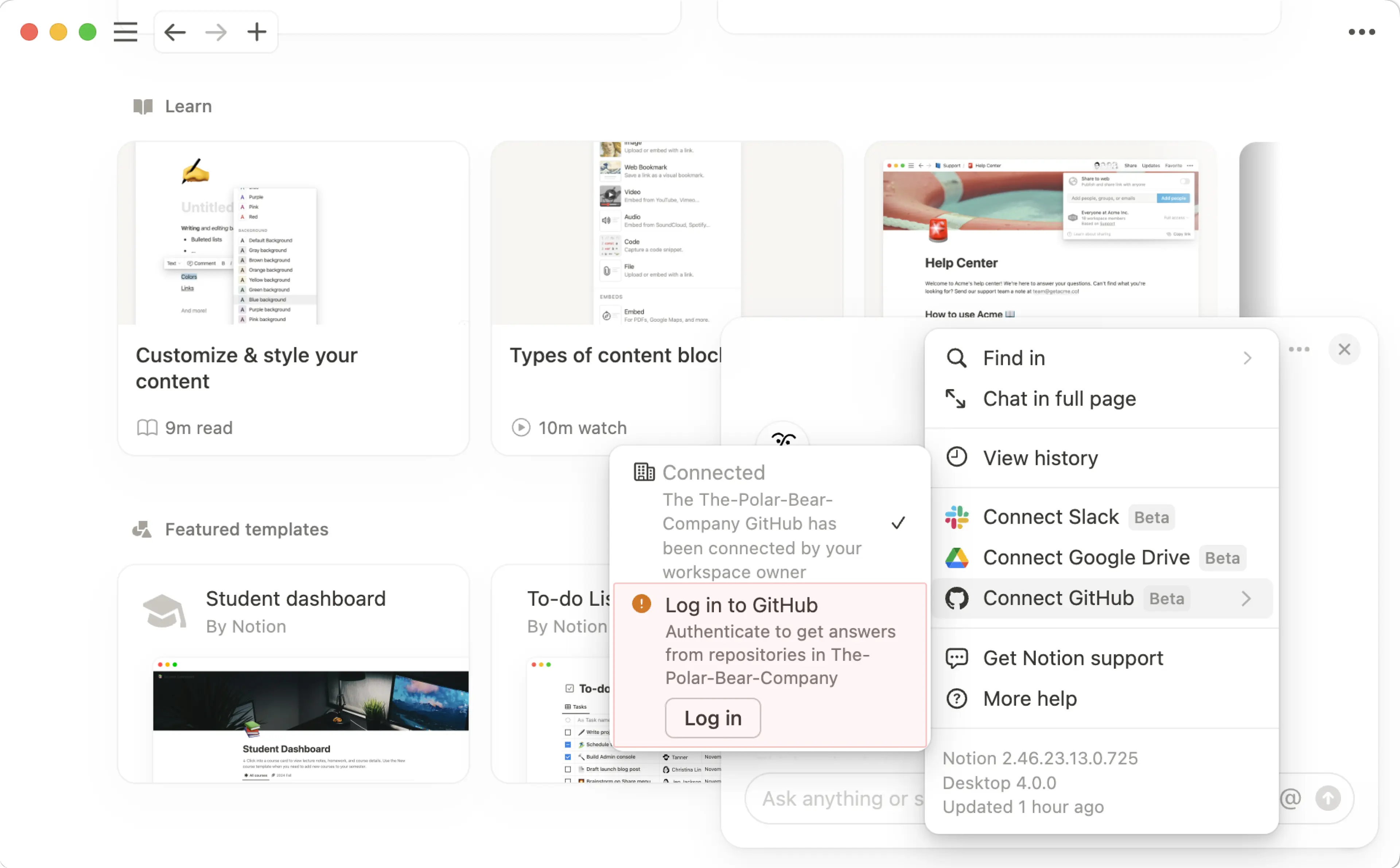 ca: conector do github para membros