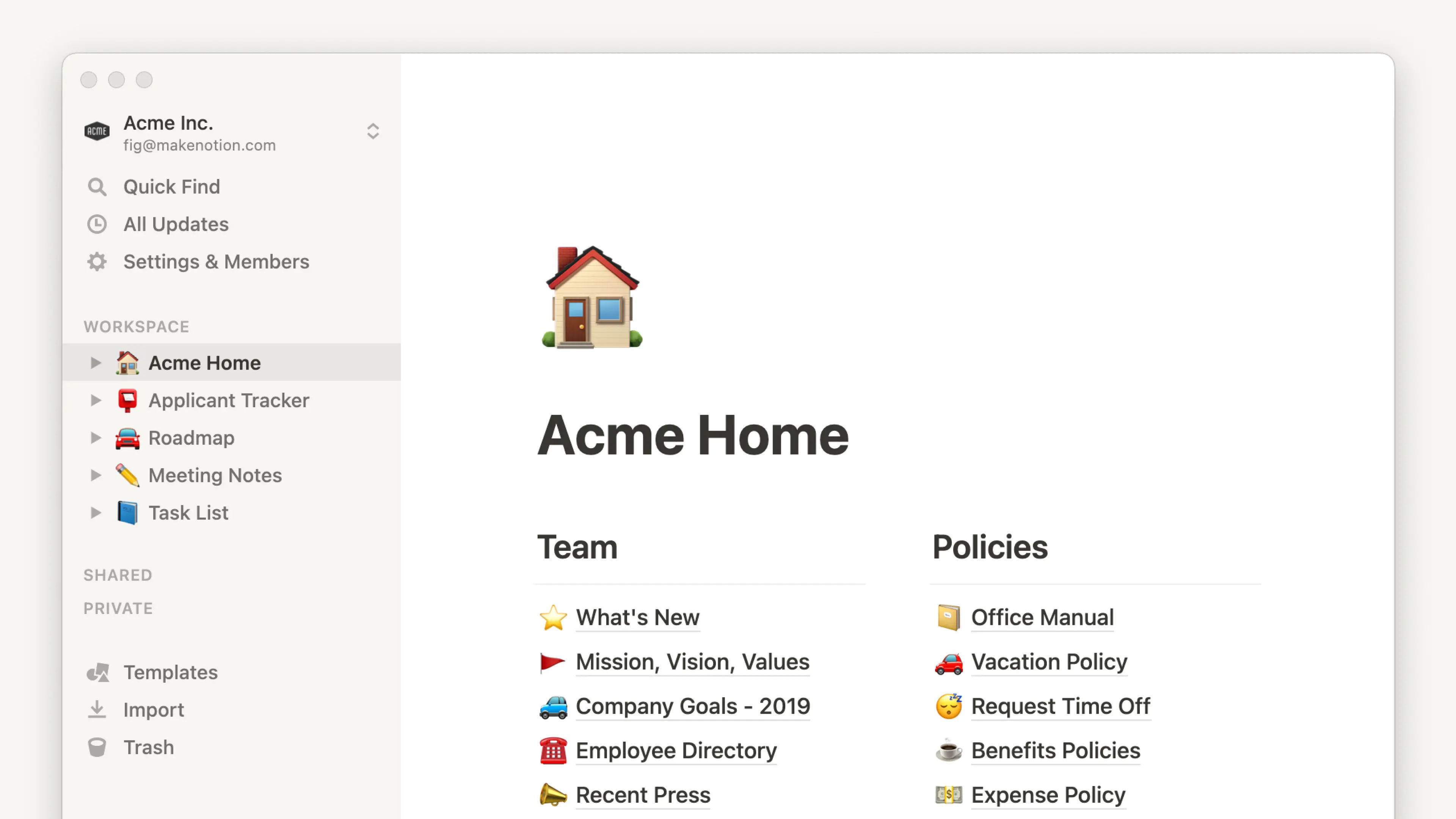 Notion para desktop - imagem principal
