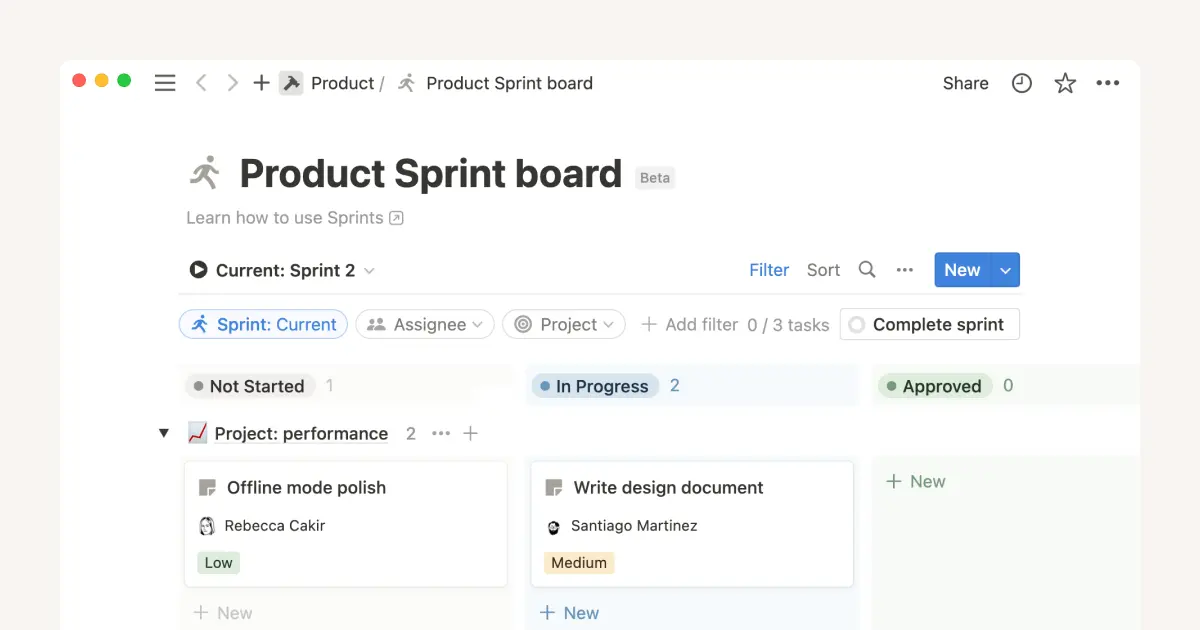 Como as equipes de Engenharia e de Produto usam o Notion para planejar sprints