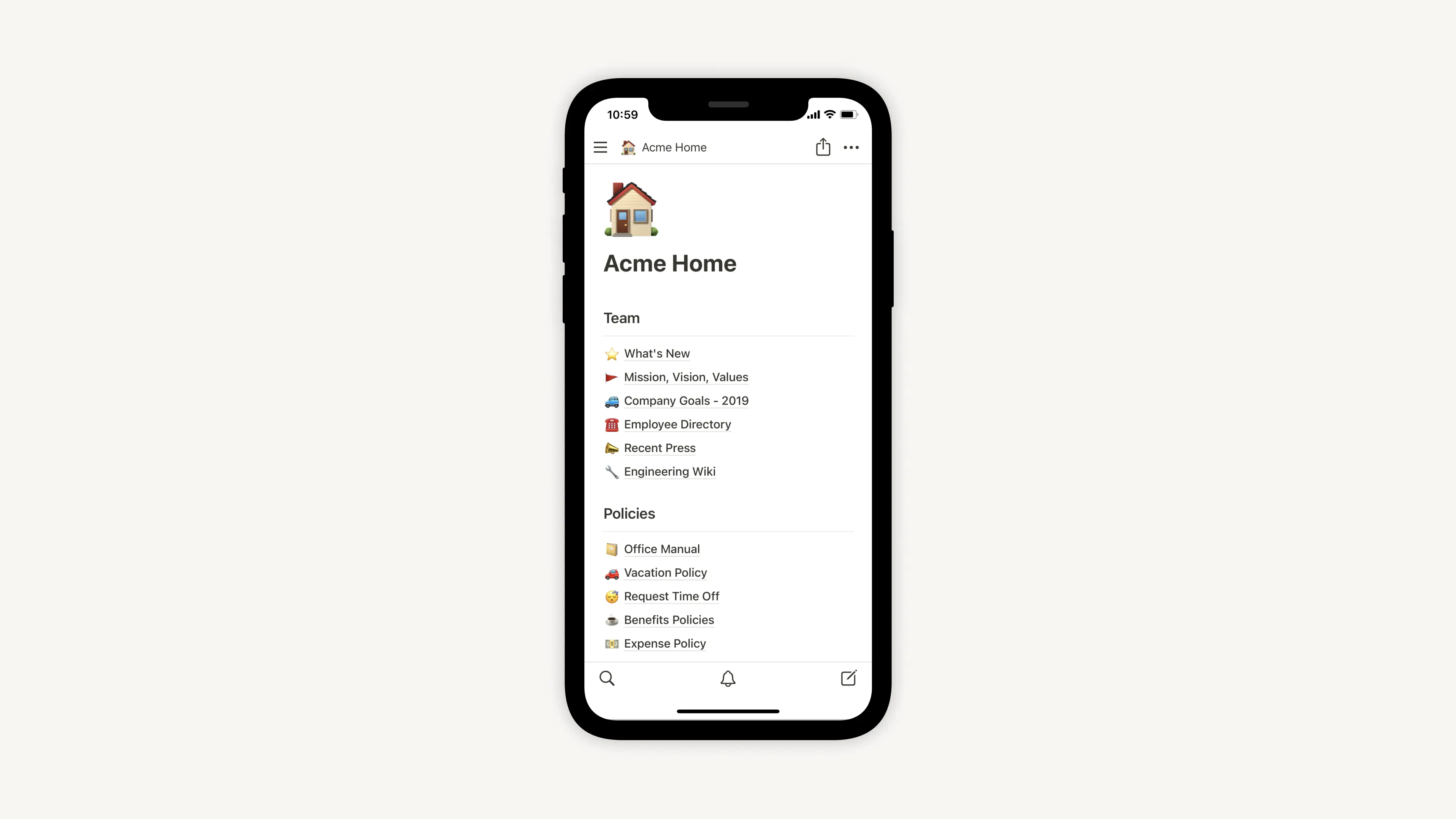 Notion para dispositivos móveis - imagem principal