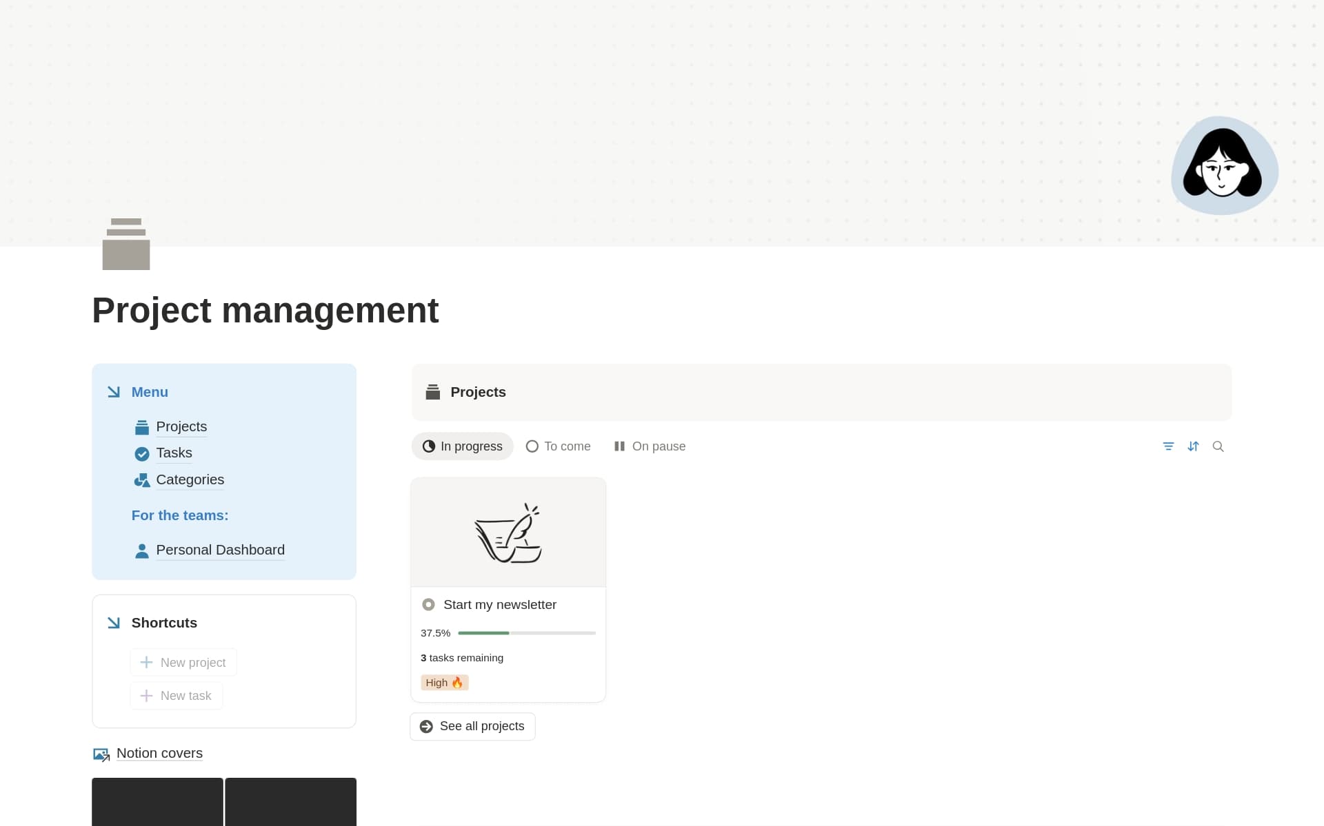 لقطة شاشة لمجموعة Build your business in Notion بواسطة Notion